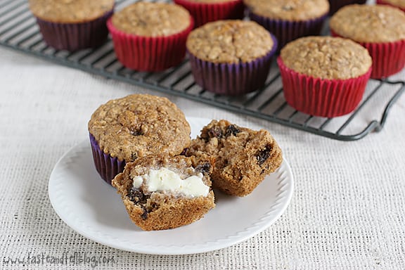 Oatmeal Raisin Cookie Muffins | www.tasteandtellblog.com