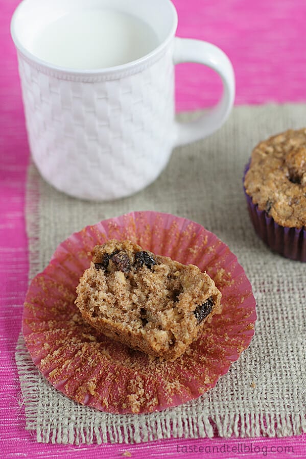 Oatmeal Raisin Cookie Muffins | www.tasteandtellblog.com