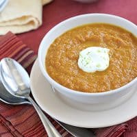 Spicy Carrot Ginger Soup from www.tasteandtellblog.com