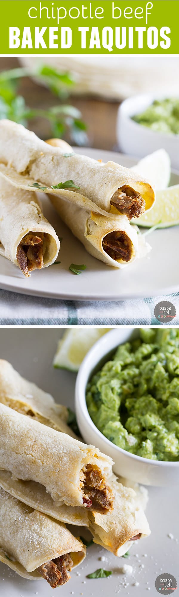 Wondering what to do with that leftover Sunday roast? Turn it into this Chipotle Beef Baked Taquito recipe and those leftovers will disappear!