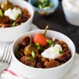 Easy Crock Pot Beans and Sausage