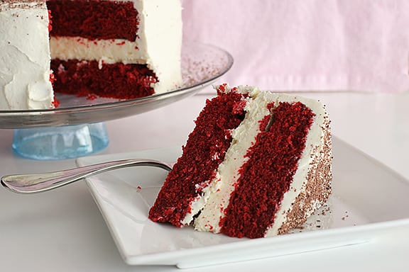 Red Velvet Cheesecake Cake | www.tasteandtellblog.com 