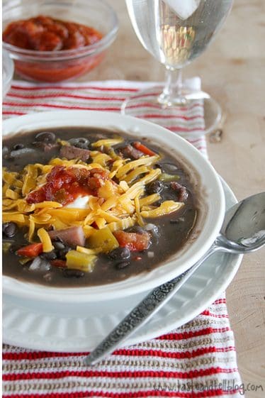Fast and Delicious Black Bean Soup | www.tasteandtellblog.com