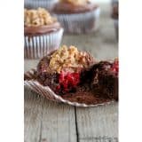 German Chocolate Cupcakes with Raspberry Filling | www.tasteandtellblog.com