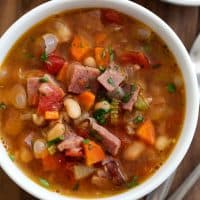 Bowl of Ham and Bean Soup