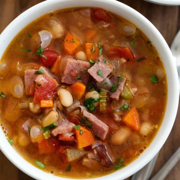 Bowl of Ham and Bean Soup