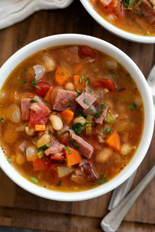 Bowl of Ham and Bean Soup