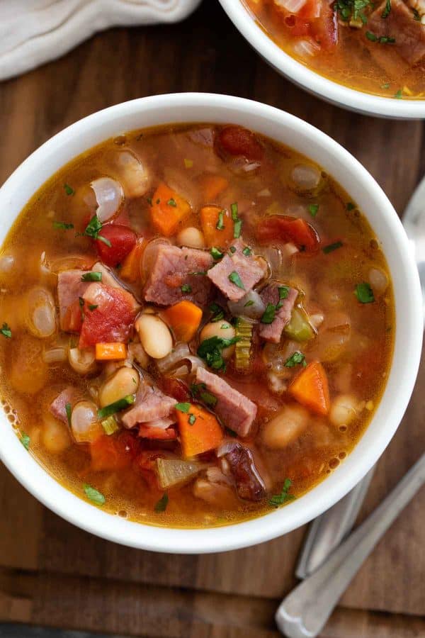 Easy Homemade Ham and Bean Soup Recipe - Taste and Tell