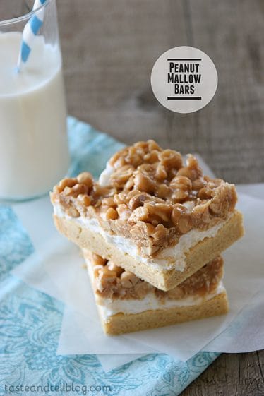 Peanut Mallow Bars | www.tasteandtellblog.com