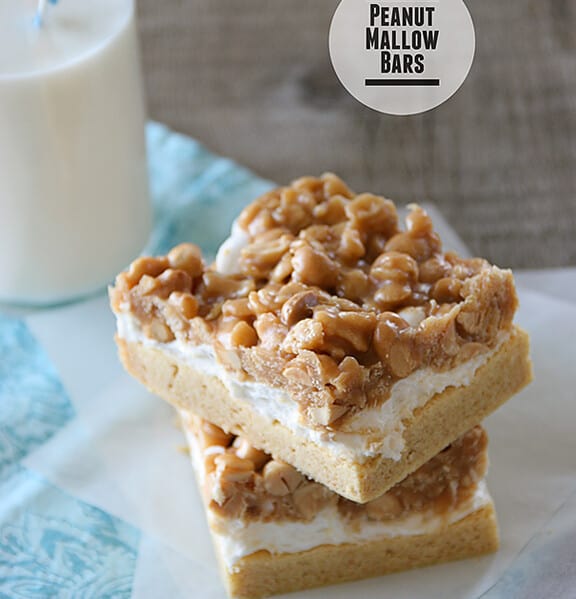 Peanut Mallow Bars | www.tasteandtellblog.com