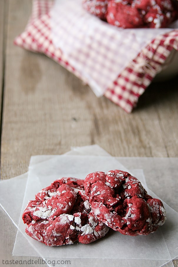 Red Velvet Gooey Butter Cookies | Taste and Tell