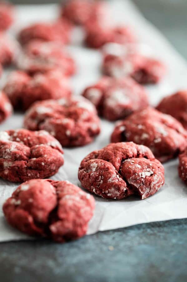 Red Velvet Gooey Butter Cookies