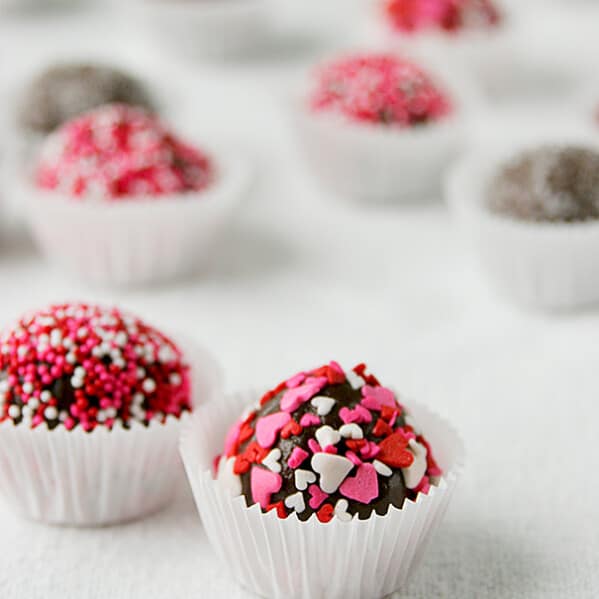 Raspberry Surprise Truffles on Taste and Tell