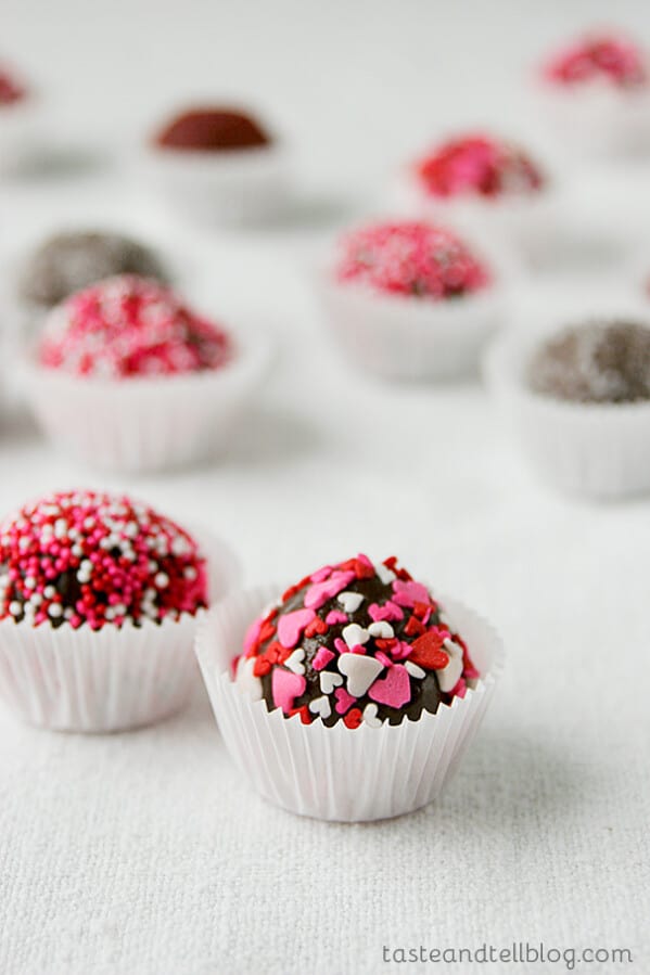 Raspberry Surprise Truffles on Taste and Tell