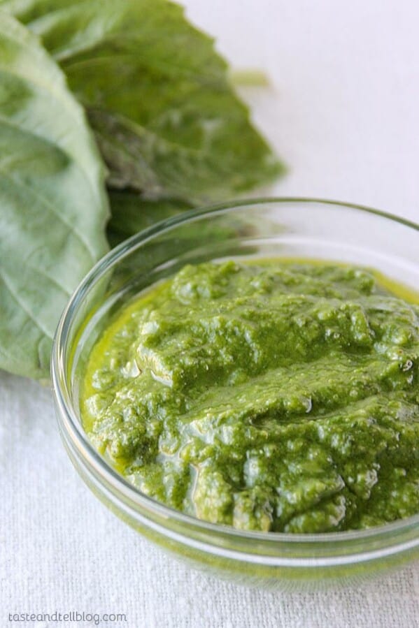 Basil Pesto Recipe on tasteandtellblog.com