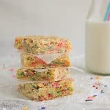 Cake Batter Blondies | www.tasteandtellblog.com