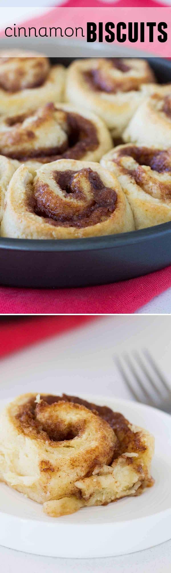 In the mood for cinnamon rolls but don’t have the time? These Cinnamon Biscuits will become your new go-to - especially since they only take 35 minutes from start to finish!