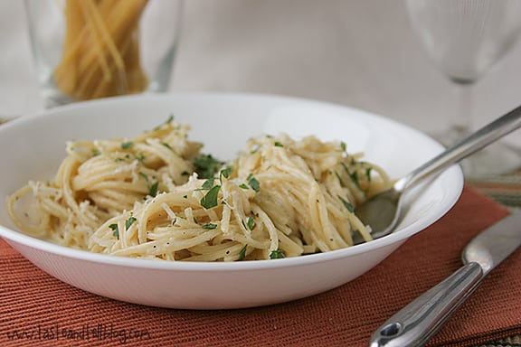 Garlic Parmesan Chicken Pasta - Taste and Tell