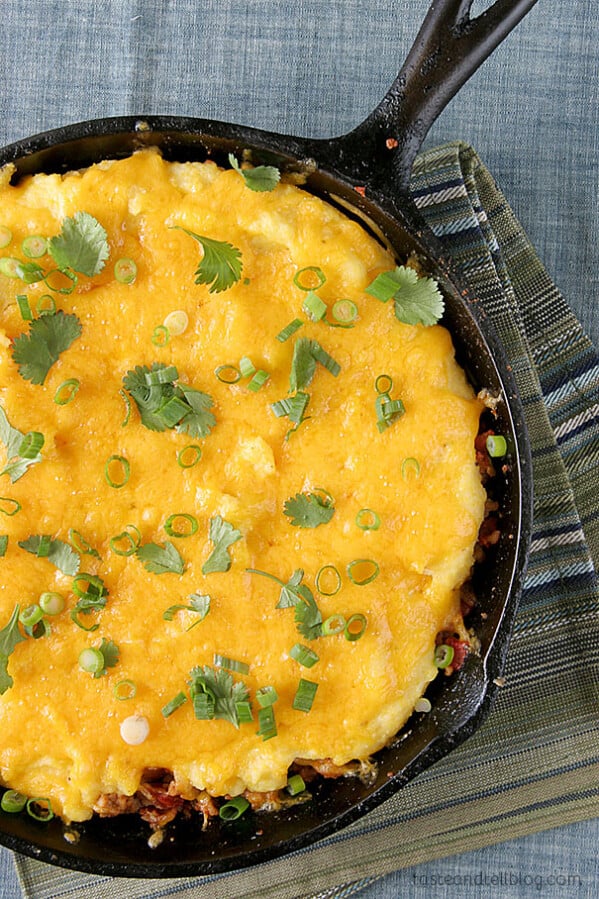 Tamale Pie with Chorizo, Bacon and Ground Pork