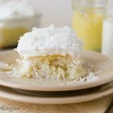 Coconut and Lemon Poke Cake