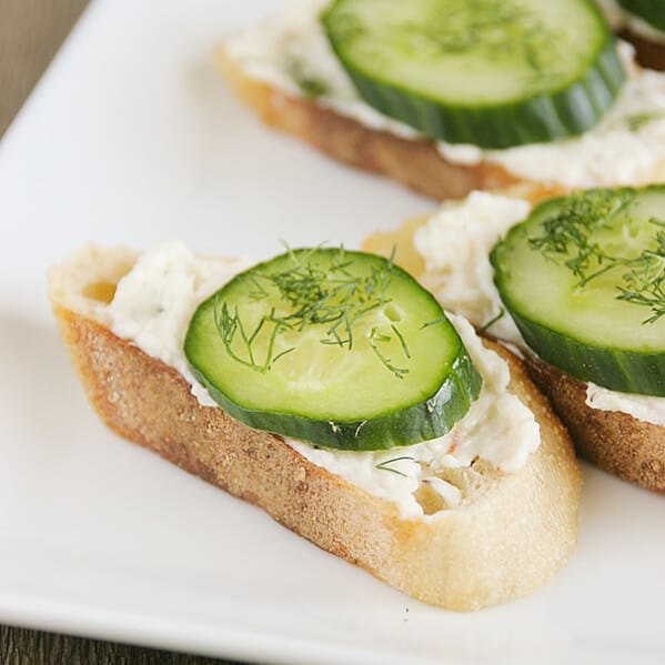 Cucumber Dill Toasties from www.tasteandtellblog.com