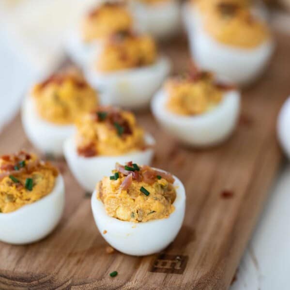 Easy Deviled Eggs - Deviled Eggs with Bacon