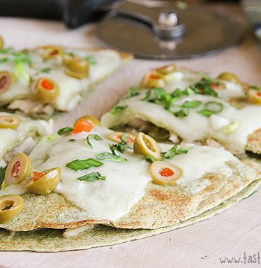 Chicken Quesadilla Suizas on Taste and Tell