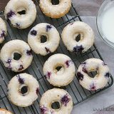 Blueberry Cherry Baked Donuts | www.tasteandtellblog.com