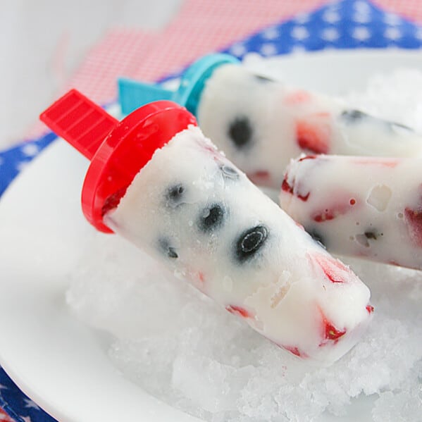 Red White and Blue Milk Pops