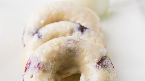 Blueberry Cherry Baked Donuts | www.tasteandtellblog.com