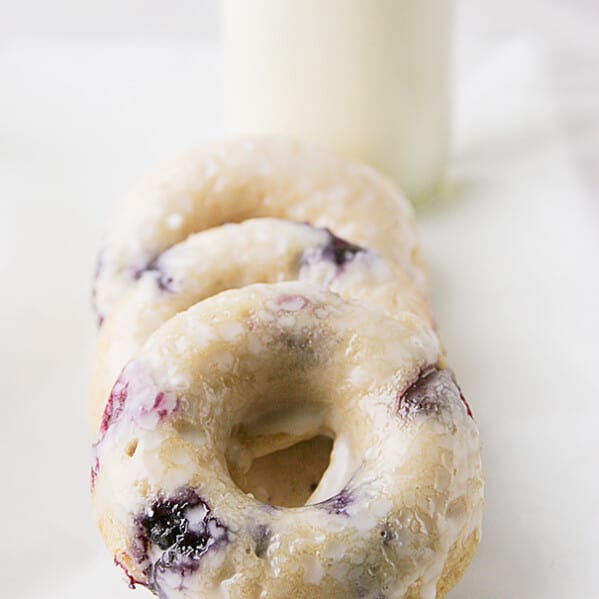 Blueberry Cherry Baked Donuts | www.tasteandtellblog.com