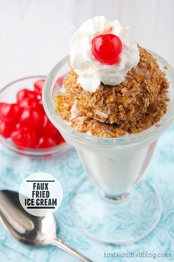 Faux Fried Ice Cream | www.tasteandtellblog.com