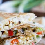Grilled Corn Quesadilla with text overlay