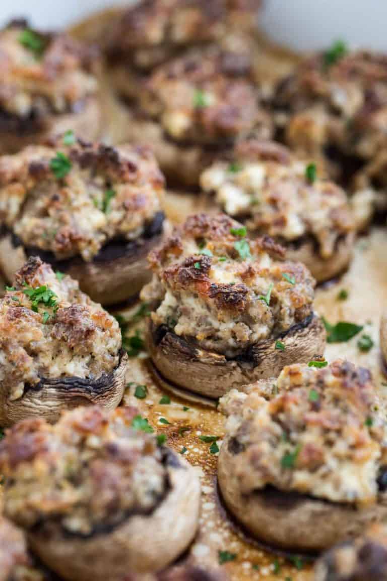 Easy Sausage Stuffed Mushrooms with Cream Cheese - Taste and Tell