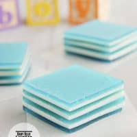 Baby Blue Layered Jello on Taste and Tell