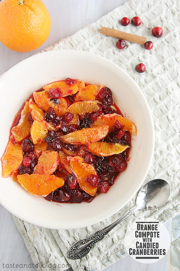 Orange Compote with Candied Cranberries | Taste and Tell