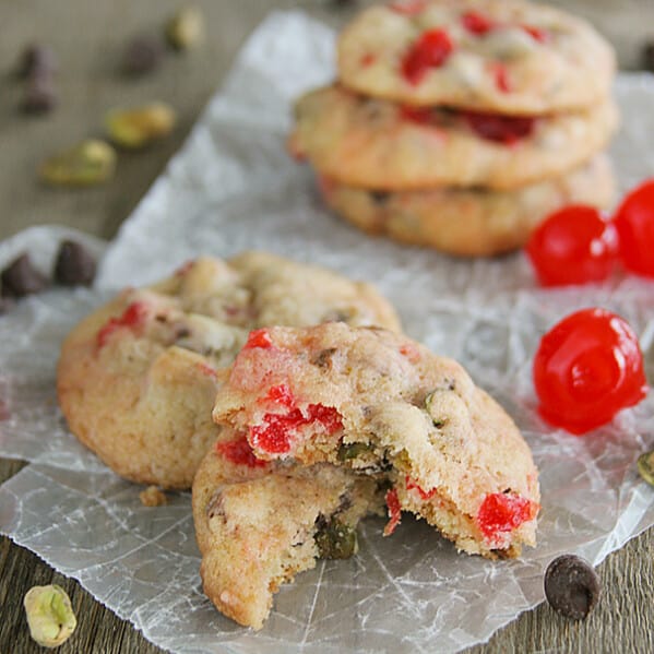 Cherry Chocolate Nut Cookies from www.tasteandtellblog.com