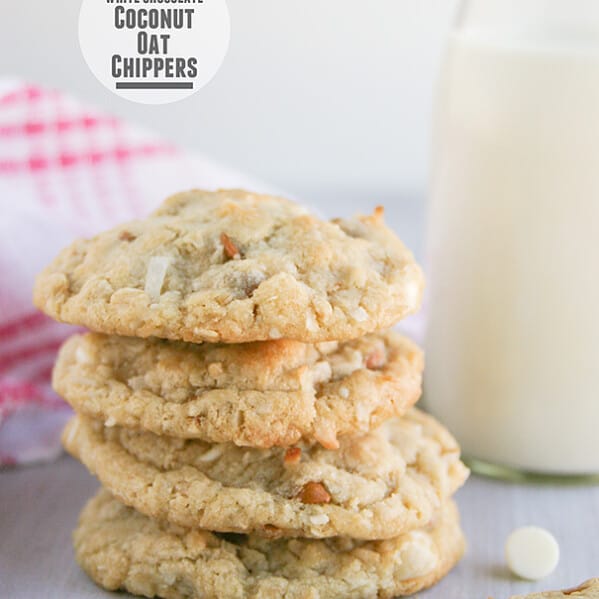 Cinnamon and White Chocolate Coconut Oat Chippers | Taste and Tell