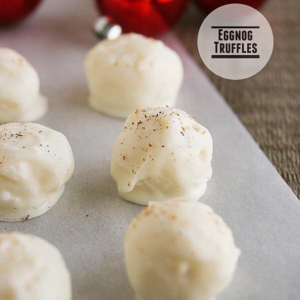 Eggnog Truffles from www.tasteandtellblog.com