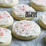 Soft sugar cookies with peppermint