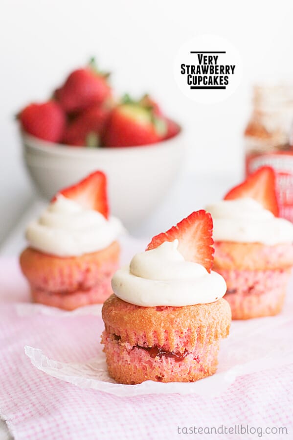 Very Strawberry Cupcakes