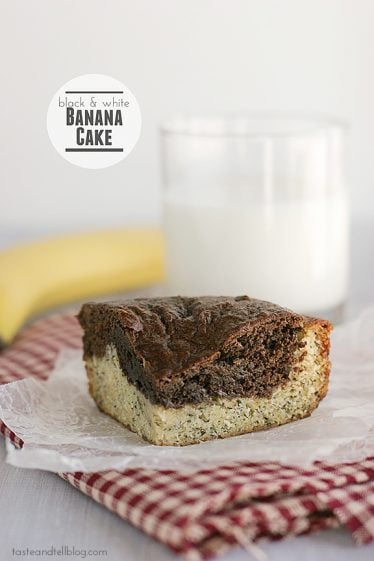 Black and White Banana Cake | www.tasteandtellblog.com #recipe #banana #cake