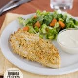 Quinoa Crusted Chicken with Skinny Honey Mustard