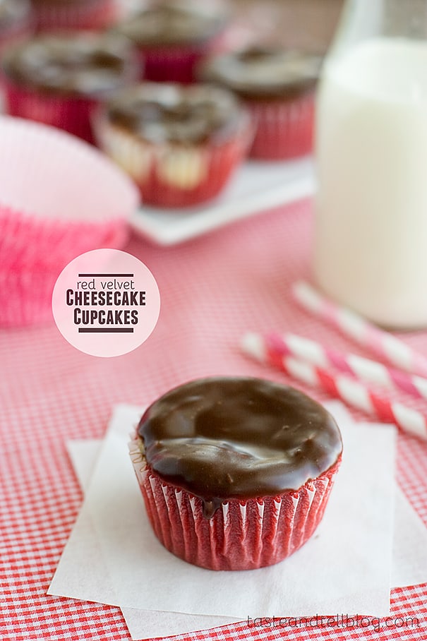 Red Velvet Cheesecake Cupcakes from www.tasteandtellblog.com