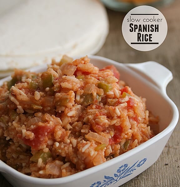 Slow Cooker Spanish Rice | www.tasteandtellblog.com #recipe #slowcooker #crockpot #sidedish