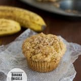 Banana Brickle Muffins | www.tasteandtellblog.com #recipe #banana #muffin