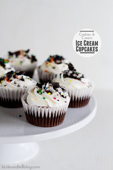 Cookies and Cream Ice Cream Cupcakes | www.tasteandtellblog.com