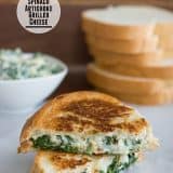 Spinach Artichoke Grilled Cheese | www.tasteandtellblog.com