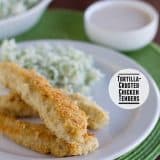 Tortilla-Crusted Chicken Tenders | www.tasteandtellblog.com