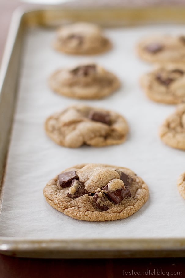 Malted Chocolate Chunk Cookies | www.tasteandtellblog.com